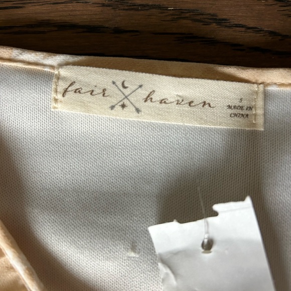 NWT! Fair Haven Women’s Beige&White Paisley Floral High Low Ruffled Dress Sz S - Picture 8 of 11